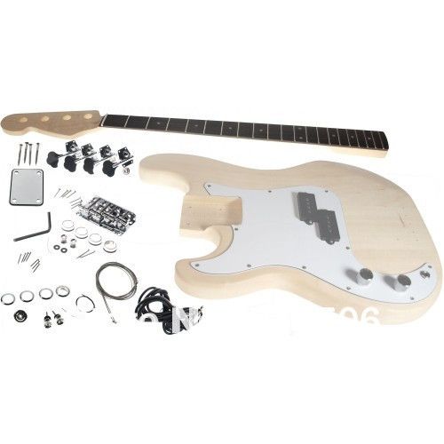 Diy Guitar Kit, Pb Style Diy Bass Guitar Kit, Basswood Body, Left