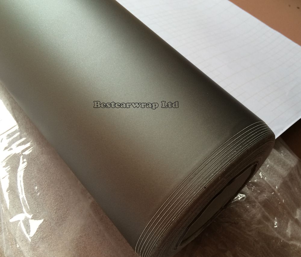 Gunmetal Grey Matte Vinyl Wrap Anthracite With Air Bubble Free Dark Gray Metallic Matt Film Vehicle Wrapping Styling Fol size 1.52x30m/Roll