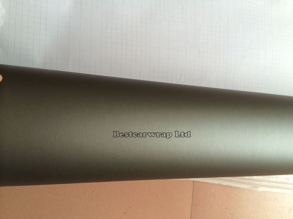 Gunmetal Grey Matte Vinyl Wrap Anthracite With Air Bubble Free Dark Gray Metallic Matt Film Vehicle Wrapping Styling Fol size 1.52x30m/Roll