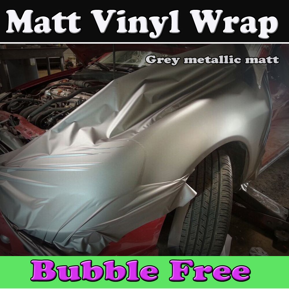 Gunmetal Grey Matte Vinyl Wrap Anthracite With Air Bubble Free Dark Gray Metallic Matt Film Vehicle Wrapping Styling Fol size 1.52x30m/Roll