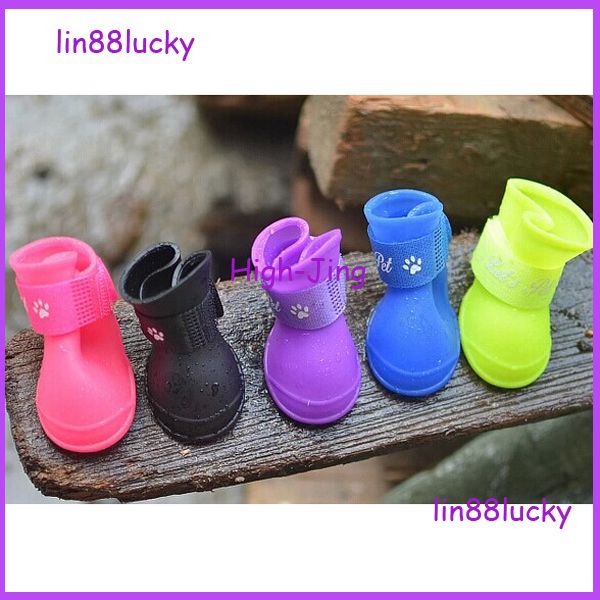 Waterproof And Skid Resistance Rain Boot For Pets Dog Soft Pvc Pet