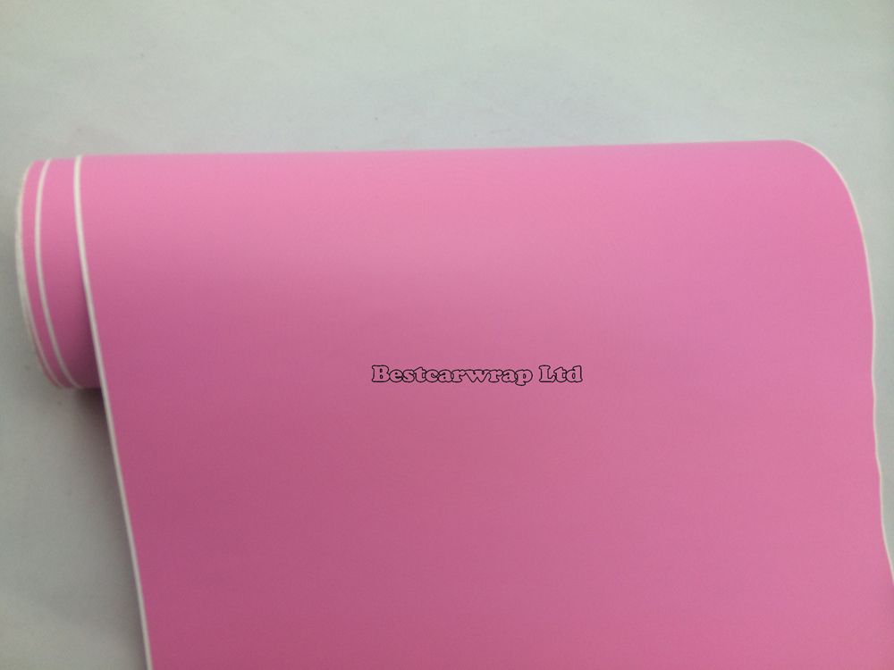 Pink Matte Vinyl wrap Air release For Car wrapping Stickers matt pink covering foil graphics film Size: 1.52*20m/Roll 4.98x98ft