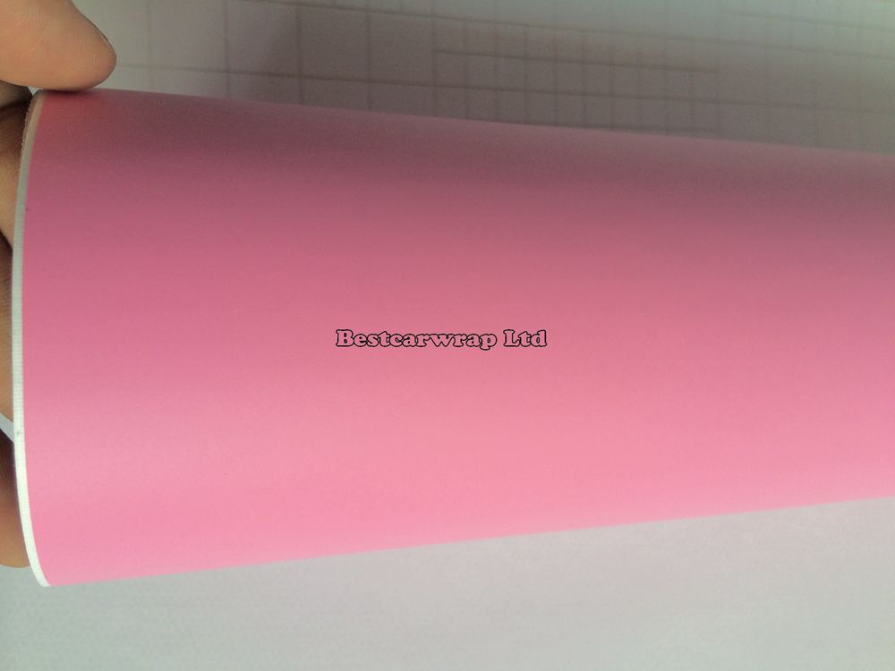 Pink Matte Vinyl wrap Air release For Car wrapping Stickers matt pink covering foil graphics film Size: 1.52*20m/Roll 4.98x98ft