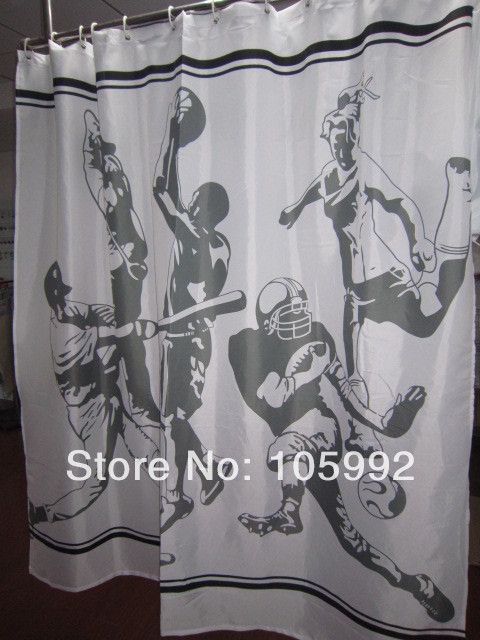 American Baseball Boy Shower Curtain 180cm*180cm New Style Shower ...