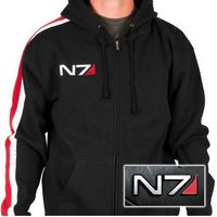 Mass Effect Hoodie, Mass Effect N7 Hoodies, Mass Effect N7 Armour Stripe Hoody Mk-II (Zipper Fleece Cosplay Sweatshirt Coat)+ hoodies & swea