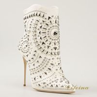 Description: White Cutout Leather Ankle Boots: Monki Cerise White Cut Out Shoe... Added by: Stephanie