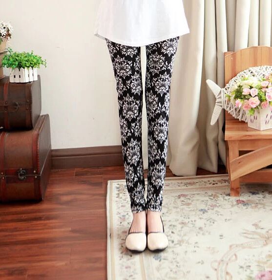 Fashion Sexy Women Leggings Elastic printed Tights Girl Graffiti slim ninth pants capris skinny pants clothing