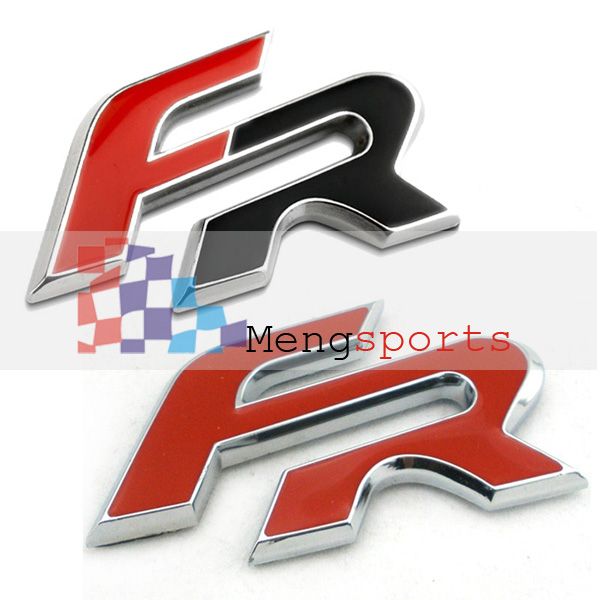 Seat Fr Badge In Red & Black Brand New & Genuine Seat Emblem 6.8cmx3