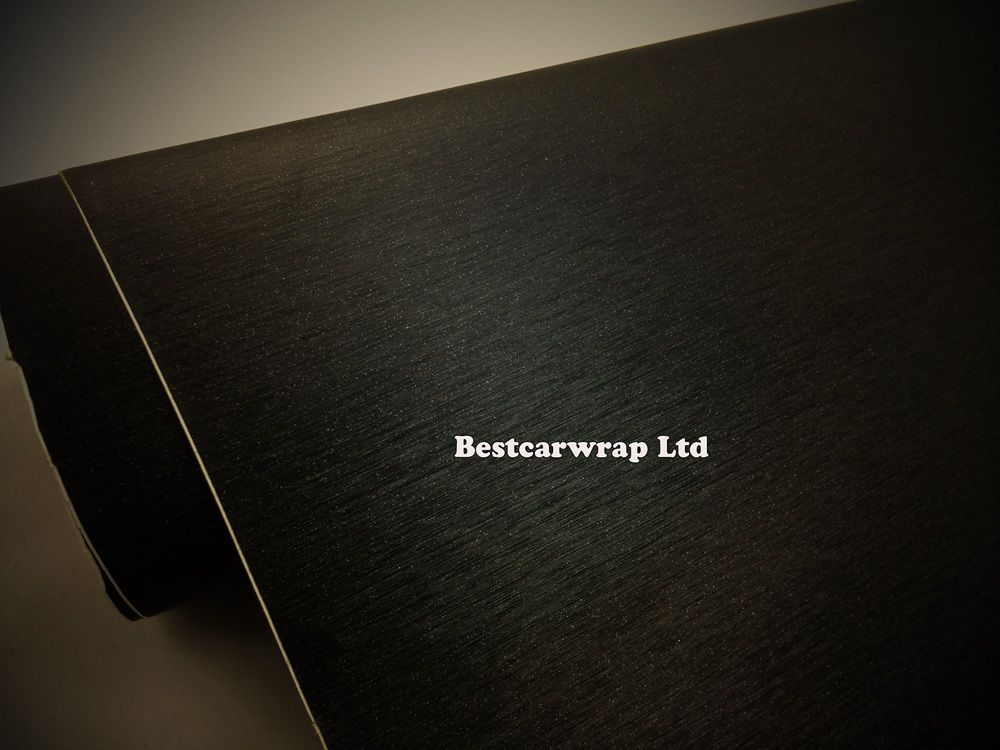 Metallic Brushed Black Steel Vinyl Wrap Metallic Black Car Wrap Film meta black sheets Car sticker With Air Bubble Free 1.52x30M/Roll