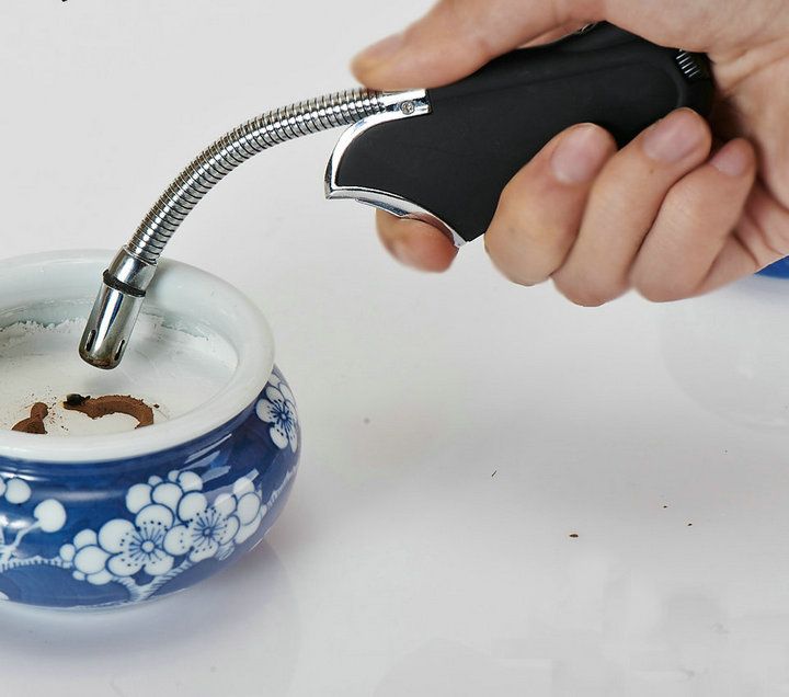 2017 Gooseneck Tobacco Pipe Lighter With Led Flexion Torch Flame