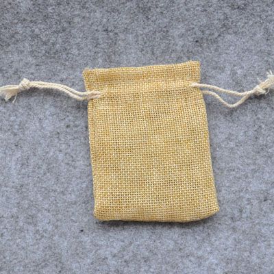 Jute Flax Linen Gift Bags 7x9cm 9x12cm 12x17cm pack of 100 Ring Earring Necklace Bracelet Jewelry Drawstring Pouch Party Candy Sac