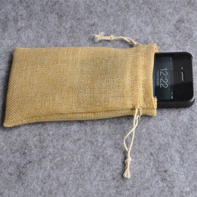 Jute Flax Linen Gift Bags 7x9cm 9x12cm 12x17cm pack of 100 Ring Earring Necklace Bracelet Jewelry Drawstring Pouch Party Candy Sac