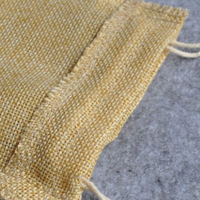 Jute Flax Linen Gift Bags 7x9cm 9x12cm 12x17cm pack of 100 Ring Earring Necklace Bracelet Jewelry Drawstring Pouch Party Candy Sac