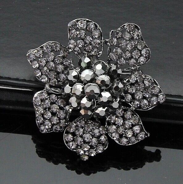 2.2 Inch Sparkly Rhinestone Crystal Diamante Wedding Bridal Bouquet Bridesmaid Jewelry Brooch