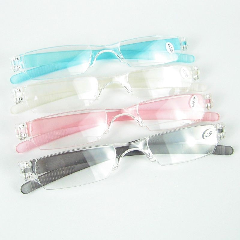 Cheap Reading Glasses Slim Plastic Tube Reading Eyeglasses Plastic Case