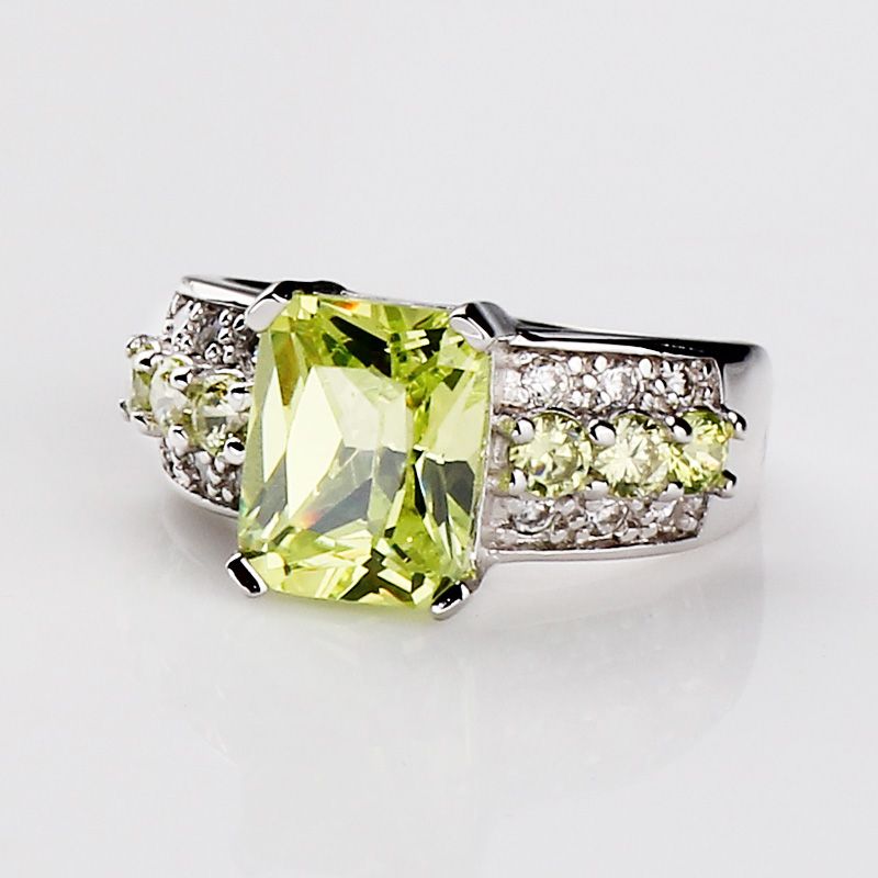 New fashion Topaz zirconia diamond rings sterling silver jewelry wedding 925 silver Ring for women BT0032