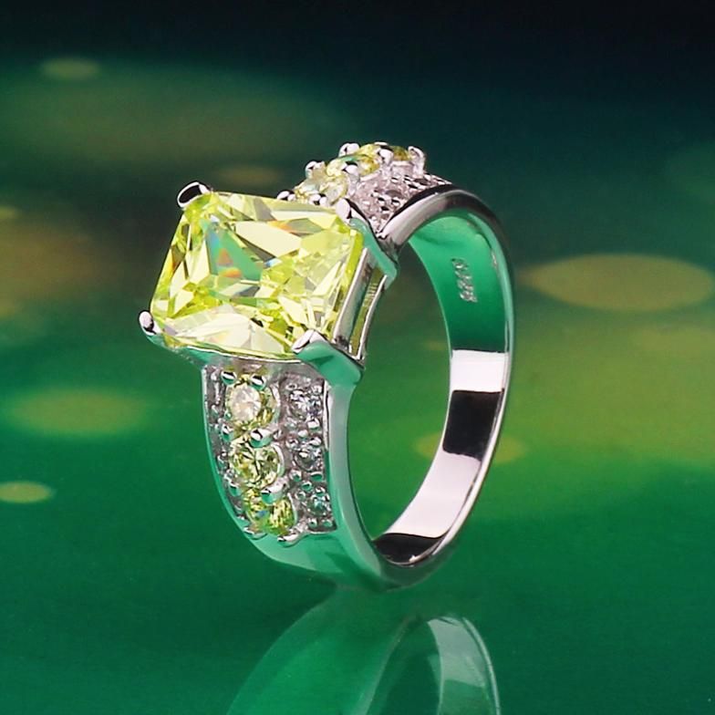 New fashion Topaz zirconia diamond rings sterling silver jewelry wedding 925 silver Ring for women BT0032