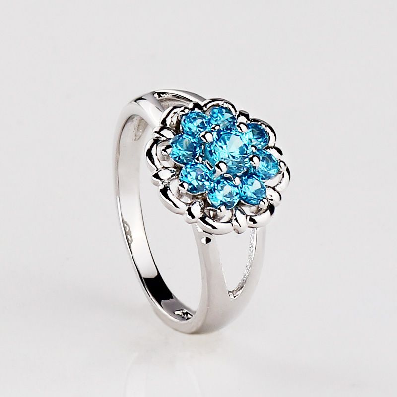 New fashion Topaz zirconia diamond ring sterling silver jewelry wedding 925 silver Rings for women BT0033