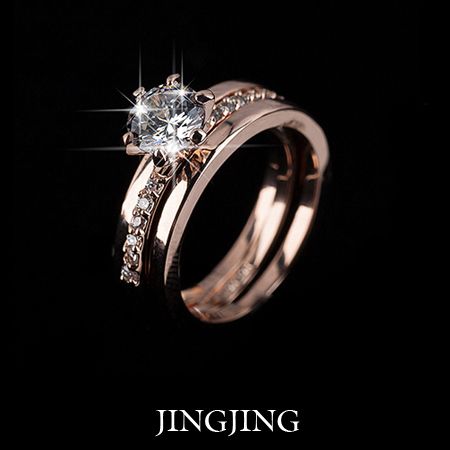 18K Rose Gold Plated 0.5ct Round Cubic Zirconia Wedding Band Promise Rings Size 5.5 6 6.5 7 8 9 (Jingjing JR010A)
18K Rose Gold Plated 0.5ct Round Cubic Zirconia Wedding Band Promise Rings Size 5.5 6 6.5 7 8 9 (Jingjing JR010A)