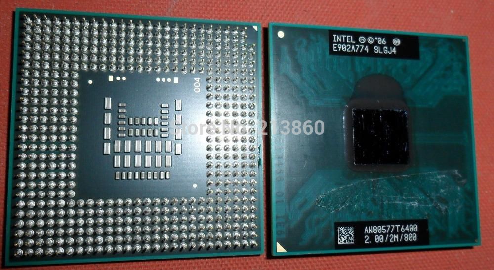 2017 Intel Core 2 Duo T6400 Slgj4 2.0ghz 800mhz 2mb Socket 478 Laptop ...
