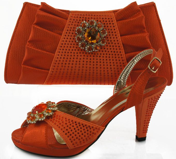 High Quality Ladies' Wedding Dress Shoes With Matching Evening Bag In