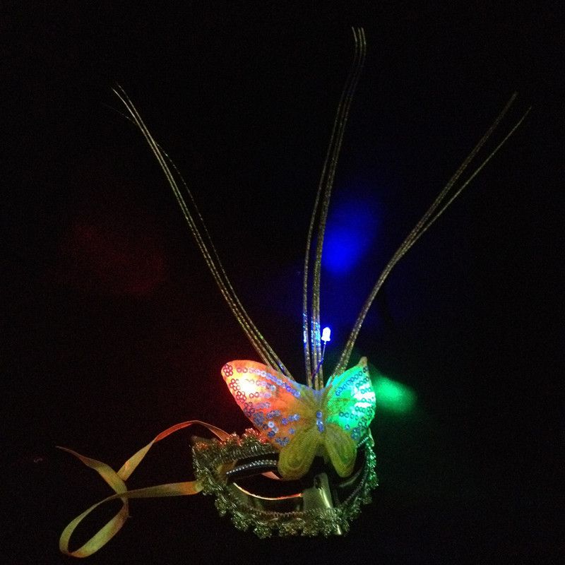 LED Masquerade Mask LED Butterfly Masks Party Sequined Mask Halloween