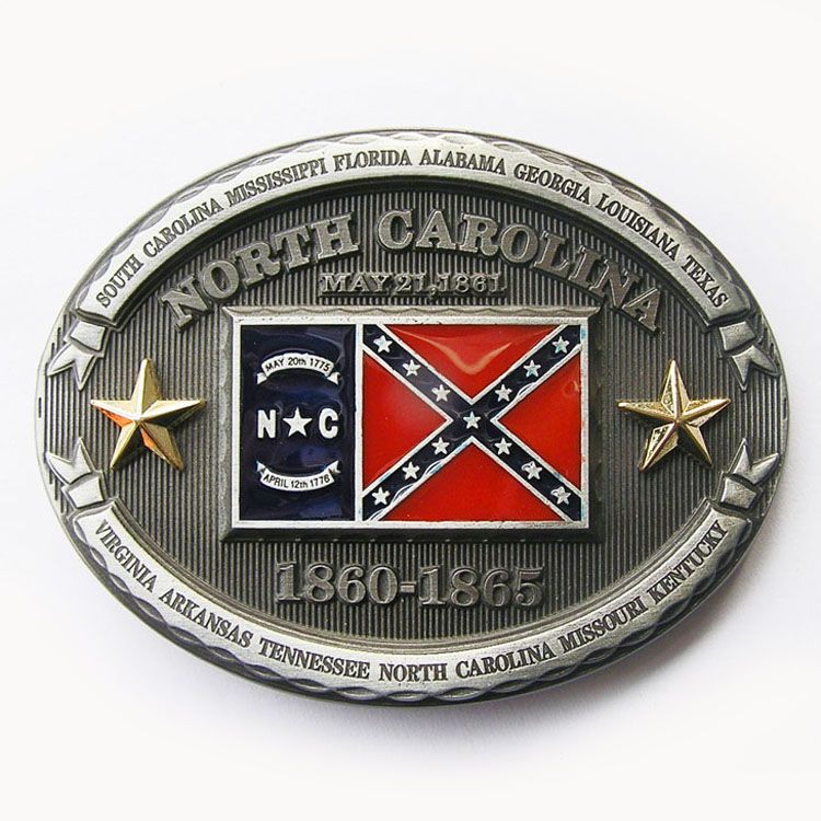 Confederate North Carolina Rebel Flag Belt Buckle Leather Belt Belt Buckles For Men From ...