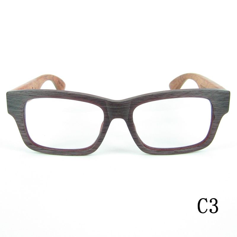 Hand Made Wood Glasses Frame High Quality Acetate Frame with Wood Grain