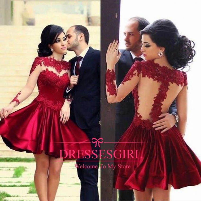 Red Burgundy Sheer Lace Long Sleeves Cocktail Dresses Lace Applique Illusion short Applique Prom Dresses Evening Gowns 2669, Royal blue
Red Burgundy Sheer Lace Long Sleeves Cocktail Dresses Lace Applique Illusion short Applique Prom Dresses Evening Gowns 2669, Royal blue
