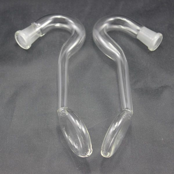 2017 S Shape Glass Water Pipe 14mm & 14.5mm Joint Size Glass Union Joint With Elliptical