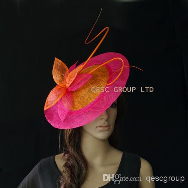 Ярко-розовая фуксия оранжевое БОЛЬШОЕ блюдце Sinamay Fascinator Шляпа с длинным страусом
Ярко-розовая фуксия оранжевое БОЛЬШОЕ блюдце Sinamay Fascinator Шляпа с длинным страусом