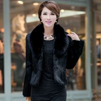 Cheap Fur coat women 2014 winter rex fur female fox fur mink overcoat short design slim