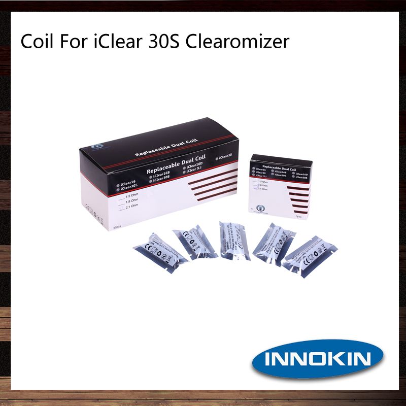 Innokin iClear 30S Dual Coil Heads the wooden wick i Clear 30 S Atomizer Replacement Coil Heads
Innokin iClear 30S Dual Coil Heads the wooden wick i Clear 30 S Atomizer Replacement Coil Heads