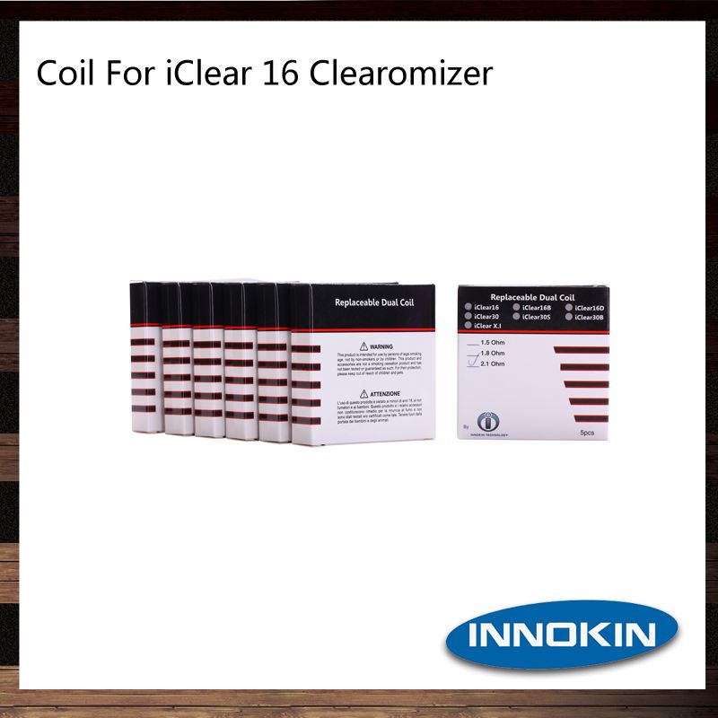 Innokin iClear 16 Clearomizer Replacement Dual Coil Heads 1.5ohm 1.8ohm 2.1ohm iClear 16 Coils 100% Original
Innokin iClear 16 Clearomizer Replacement Dual Coil Heads 1.5ohm 1.8ohm 2.1ohm iClear 16 Coils 100% Original