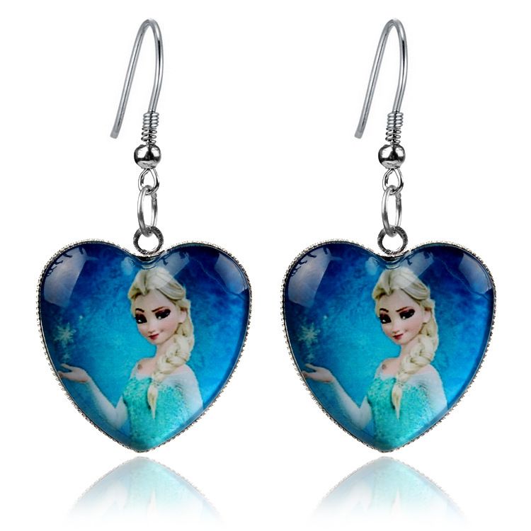 2017 Frozen Earings Princess Elsa Earing Silver Ear Rings For Girls