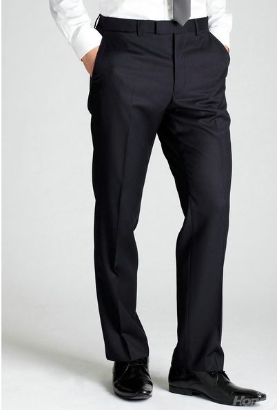 Flap Pockets Two Buttons Front Notch Lapel Custom Navy Suits a.29