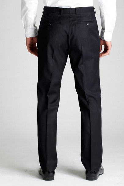 Flap Pockets Two Buttons Front Notch Lapel Custom Navy Suits a.29
