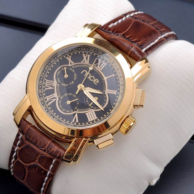 New fashion high quality Mens Automatic Watch brown leather wrist watch MC16 +Box