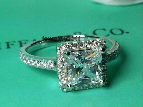 Size 5/6/7/8/9/10 Fashion jewerly Exquisite Desire Princess Cut White Topaz gemstones 10KT Gold Filled Wedding women Ring for lover gift