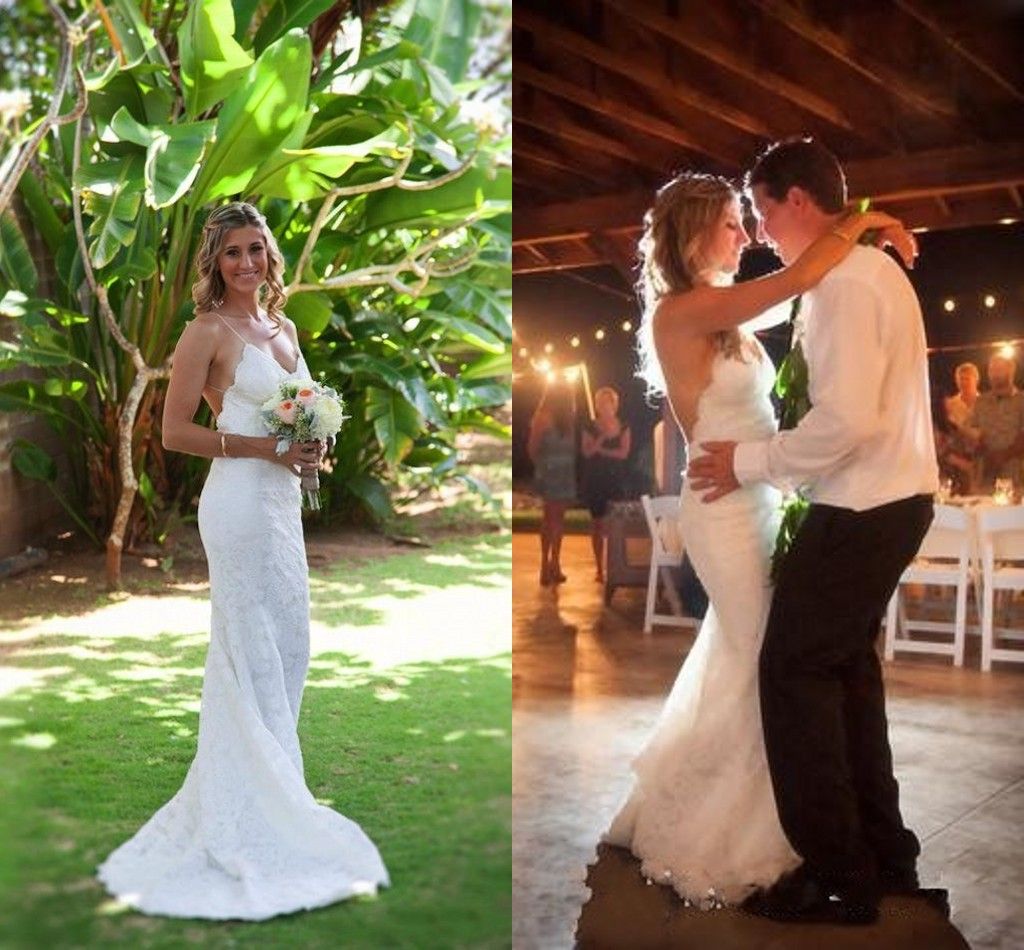 Wedding Katie May Wedding Dress katie may sexy spaghetti straps lace backless bridal gown simple free shipping and elegant summer garden