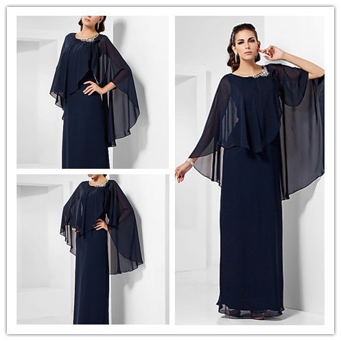 2019 Full New Exquisite Fashion Scoop Neck Chiffon Handmade Beads Fold\Ruffle B…