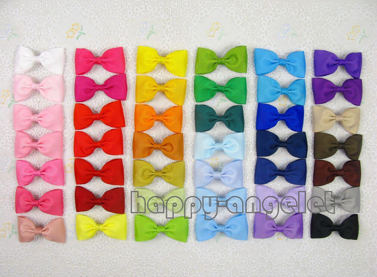 Gril handmade Headwear Simple and easy 2.5 inch grosgrain ribbon Bowknot Beautiful hair bows boutique hair clips accessories HD3210