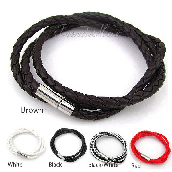 Mens Womens Vogue Surfer Brown White Black Red Rope PU Leather Necklace Chain Bracelet Wrap Surf Bracelet Wristband LBW79
Mens Womens Vogue Surfer Brown White Black Red Rope PU Leather Necklace Chain Bracelet Wrap Surf Bracelet Wristband LBW79