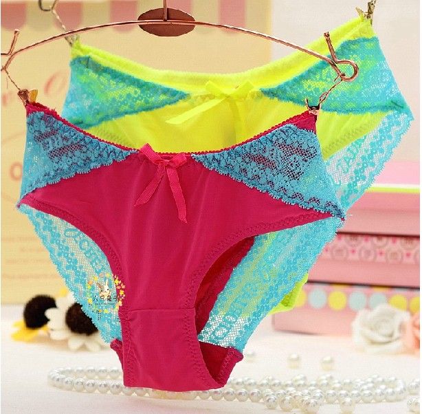 2015 New Pink Brand Women Underwear Briefs Comfort Women Lace Underwear