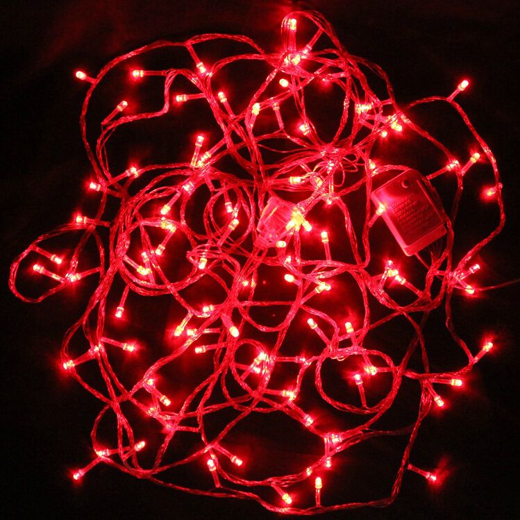 Holiday Decorations Red Led String Lights Christmas Decoration Lights Charm Pendant Led Red ...