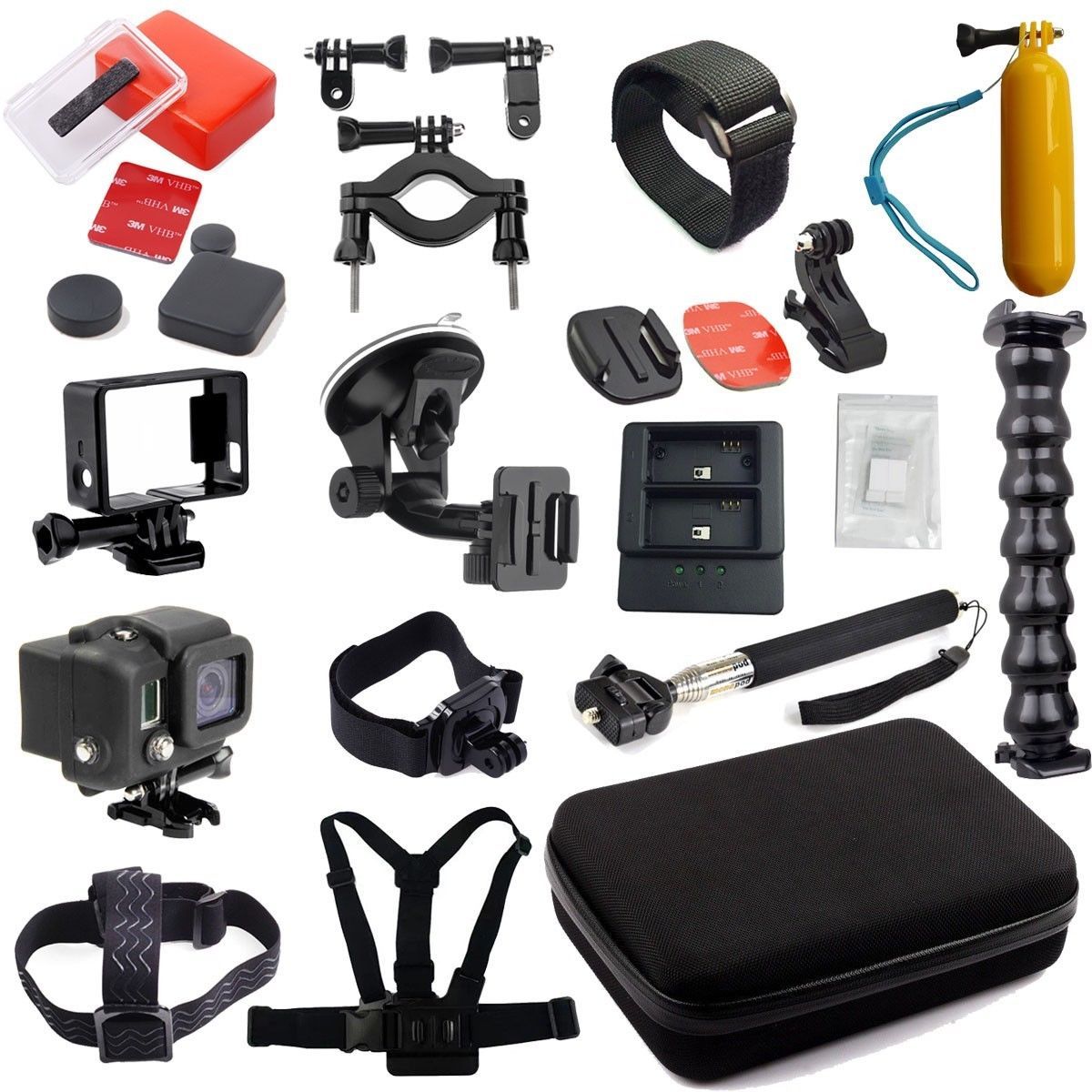 2018 Gopro Accessories Set Kit Telescopic Monopod+Chest Strap For Gopro