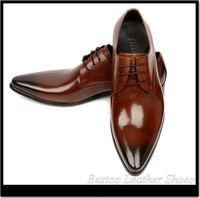men's shoes pointed leather shoes men shoes full leather dress shoes ...