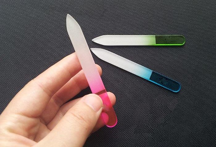 High Quality Crystal Glass Nail File Buffer Art Buffer Files For Manicure UV Polish Tool