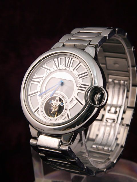 Stainless steel watch for man Automatic steel watch white face 021