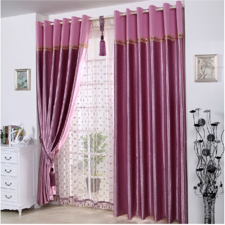 Best Satin Full Blackout Curtains Thick Shade Sunshade Cloth Living